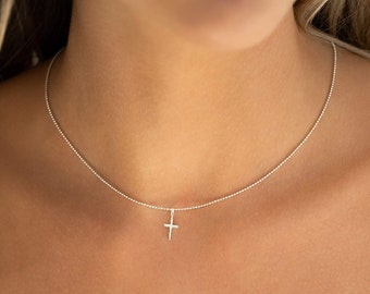 Collier Croix Argent 925 Confirmation Communion | Carte de vœux GRATUITE !