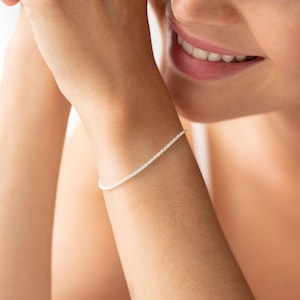 Filigrane Silber Armkette diamantierte 925 silber