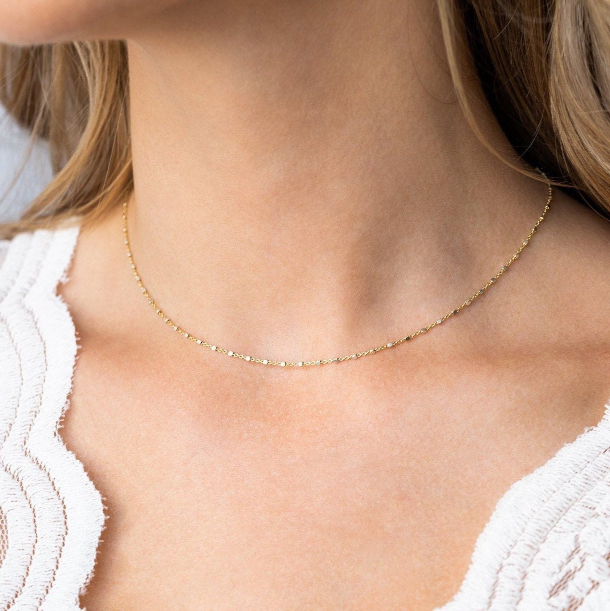 流行に  Gold Silver 925 Chain Filigree Plated Etsy - Bicolor アクセサリー