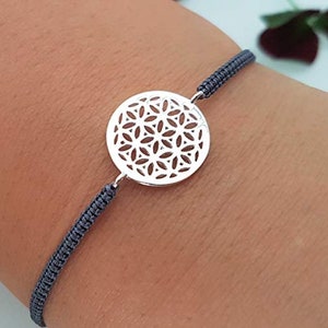 iz-el Lebensblume Armband Silber als Geschenk