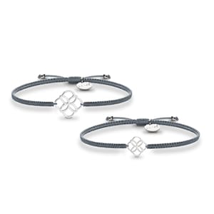 VIERBLÄTTRIGE LEBENSBLUME  Armband SET Silber