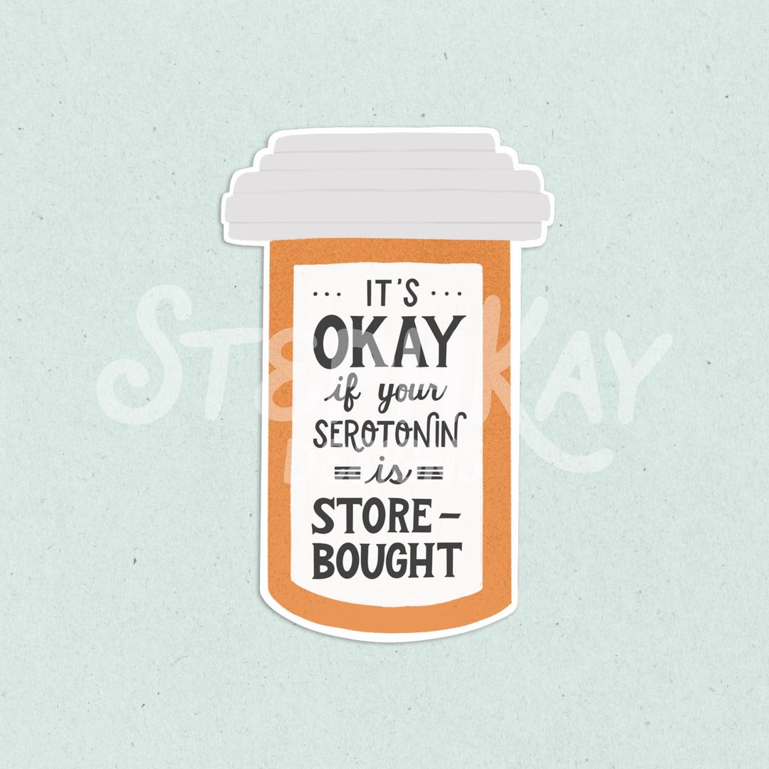 Store Bought Serotonin Vinyl Sticker: Mental Health Kindle Decal - Etsy