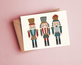 Nutcracker Christmas Card: Illustrated Winter Holiday Greeting