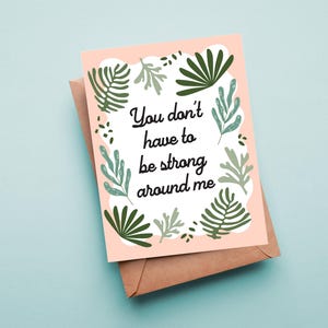 Carte d'encouragement « Être fort autour de moi », carte pour patient atteint de cancer, carte de rétablissement