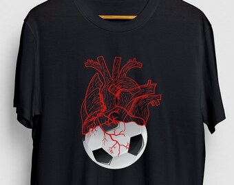 Camiseta goalie de fútbol de corazón, camiseta de portero, regalo de portero, camiseta unisex de entrenador de fútbol
