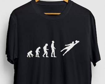 Camiseta De fútbol Goalie Evolution, Camiseta de portero, Regalo goal Keeper, Camiseta Unisex de entrenador de fútbol