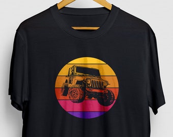 80's Retro Sunset Off Road Shirt, 4wd Shirt, 4x4 shirt, AWD T-shirt, Off Road Gifts, Off Road Birthday, Off Road Tee Unisex T-shirt