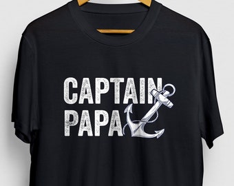 Captain Papa Pontoon Captain T-Shirt, Sailing Shirt, Boating Shirt, Pontoon Boat Gifts, Pontoon Boat Captain Unisex T-shirt