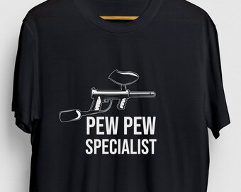Pew Pew Specialist Paintball Funny, Gift For Her Funny Paintball Gift, Gift For Him Paintball Player Paintball, Paintball Unisex T-shirt