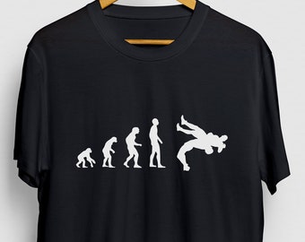 Wrestling Evolution Wrestling Shirt, Gift Funny Funny, Gift Wrestler Gift For Her, Wrestling Unisex T-shirt