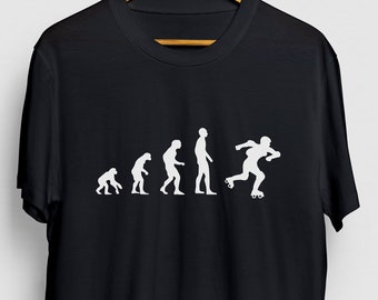 Roller Skate Evolution Roller Skating T-shirt, Roller Skate Shirt, Roller Derby Gift, Skating Birthday Unisex Gift