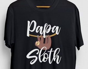 Papa sloth camisa, camisa perezosa meditando, regalo de animales del espíritu perezoso, adorable camiseta unisex