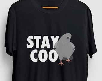 Estancia Coo paloma regalo, camisa divertida divertida, divertido regalo de pájaro para él, paloma unisex camiseta
