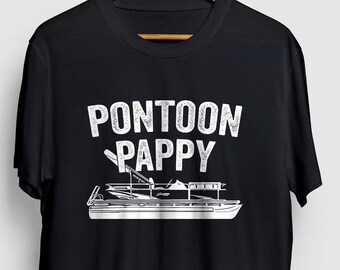 Pontoon Pappy Captain T-Shirt, Sailing Shirt, Boating Shirt, Pontoon Boat Gifts, Pontoon Boat Captain Unisex T-shirt