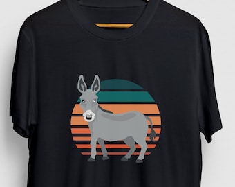 Retro Donkey Donkey Shirt, Gift Farm Funny, Gift Animal Gift For Her, Donkey Unisex T-shirt