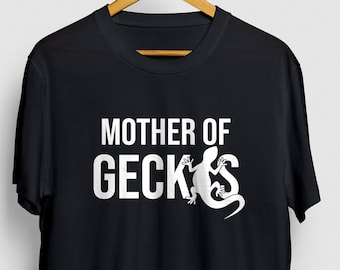 Mother Of Geckos, Gecko Shirt, Crested Gecko Shirt, Gecko Mom, Crested Gecko Gift, Lizard Lover, Reptile Shirt Unisex T-Shirt