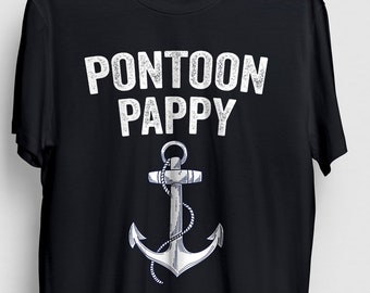 Pontoon Pappy Captain T-Shirt, Sailing Shirt, Boating Shirt, Pontoon Boat Gifts, Pontoon Boat Captain Unisex T-shirt