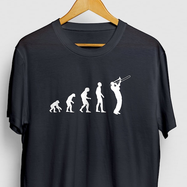 Posaune Evolution Posaune Shirt, Posaune Geschenk, Posaune Spieler Shirt, Marching Band Shirt, Posaune Geschenke Unisex T-Shirt