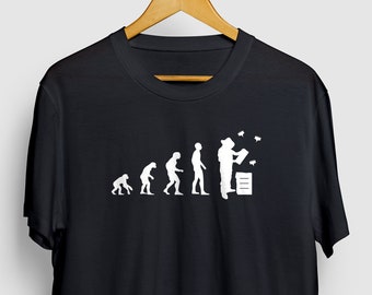 Beekeeper Evolution Camiseta / Beekeeper Camisa, Camisa de apicultura, Regalo de apicultura, Guardar la camisa de las abejas, Camisa de abejas Camiseta Unisex