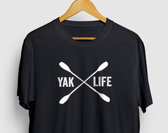 Yak Life T-shirt | Kayak Shirt,  Kayaking Gift, Canoe Shirt, Canoeing Gift | Short-Sleeve Unisex T-Shirt
