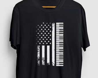 Piano Flag Piano Gift, Funny Musician Shirt, Funny Pianist tee, Piano Hoodie / Youth Shirt / Unisex T-shirt