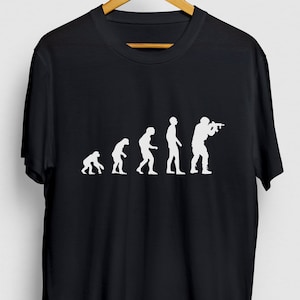 Airsoft Evolution Airsoft Gift, Funny Tactical Shirt, Funny Airsofting tee, Airsoft Hoodie / Youth Shirt / Unisex T-shirt