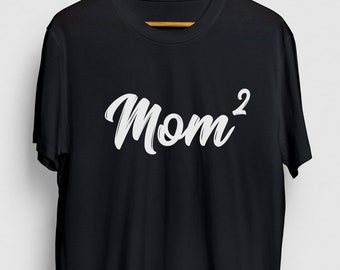 Camisa de mamá gemela, camisa de mamá gemela, camisa de mamá de gemelos, regalo de mamá de gemelos, sudadera con capucha cuadrada de mamá / camisa juvenil / camiseta unisex