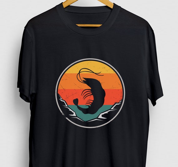 Shrimp T-Shirt, Vintage Retro Style T-Shirt Shrimp T-Shirt, Vintage Retro Style T-Shirt