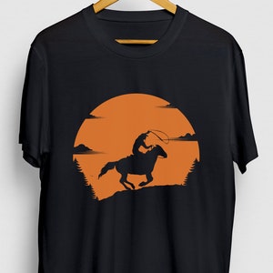 Cowboy Gift, Funny Country Shirt, Funny Rodeo tee, Cowboy Shirt, Cowboy Sunset Hoodie / Youth Shirt / Unisex T-shirt