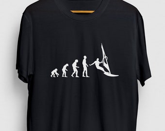 Windsurfing Evolution Windsurf Geschenk, lustige Kitesurf Shirt, lustige Windsurfing t-Shirt, Windsurf Hoodie / Jugend Shirt / Unisex T-shirt