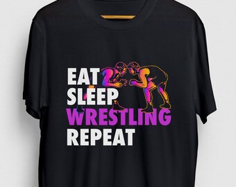 Wrestling shirt, Wrestler gift, Wrestling Coach Gifts, Eat Sleep Wrestling Repeat Hoodie / Youth Shirt / Unisex T-shirt