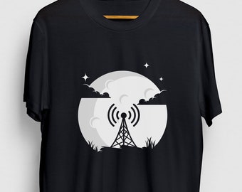 Radio Moon HAM Radio Gift, Funny Operator Shirt, Funny Radio tee, HAM Radio Hoodie / Youth Shirt / Unisex T-shirt