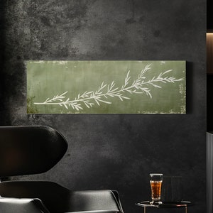 Rosemary Plant Long Horizontal Wall Art for Kitchen, Panoramic ...