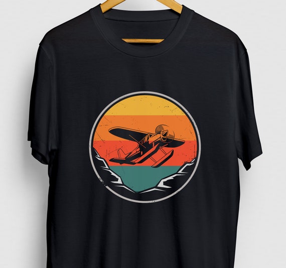 Airplane Shirt. Retro Style Pilot T-Shirt Airplane Shirt. Retro Style Pilot T-Shirt