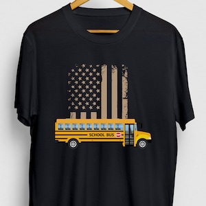 School Bus Driver Gift, Bus Shirt, School Bus Driver Shirt, School Bus Driver Flag Hoodie / Youth Shirt / Unisex T-shirt