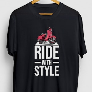 Scooter Shirt, Moped Shirt, Scooter Gift, Moped Bike Shirt, Ride With Style Hoodie / Youth Shirt / Unisex T-shirt