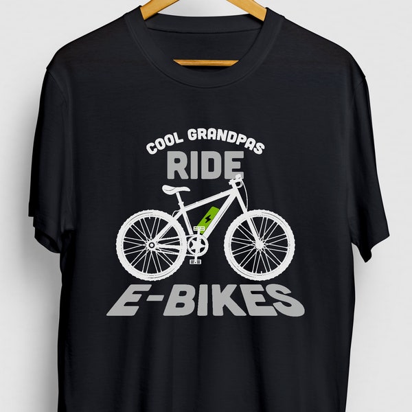 E-bike Gift, Funny Mountain Bike Shirt, Funny Electric tee, E-bike Shirt, Ebike Grandpa Hoodie / Youth Shirt / Unisex T-shirt