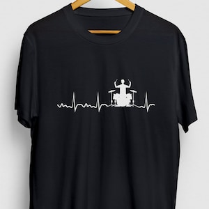 Drummer Heartbeat Drummer Geschenk, lustige Band Shirt, lustige Drum t-Shirt, Drummer Hoodie / Jugend Shirt / Unisex T-shirt