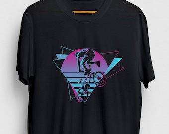 BMX Shirt, Bmx Mom Shirt, Bmx Dad Shirt, Cyclist Gift, Cyclist Shirt, BMX Vaporwave Retro Hoodie / Youth Shirt / Unisex T-shirt