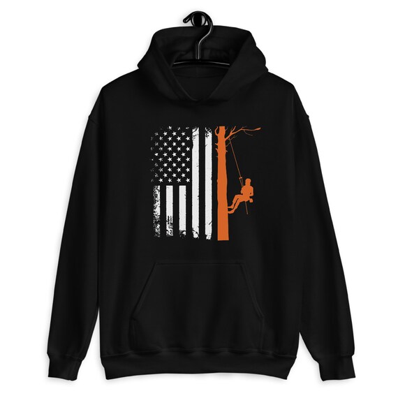 Arborist Flag Logger Lumberjack Pullover Hoodie