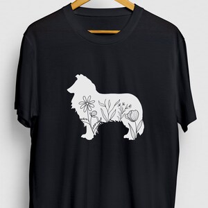 Border Collie Shirt, Collie Tee, Dog Mom Shirt, Border Collie Floral Hoodie / Youth Shirt / Unisex T-shirt