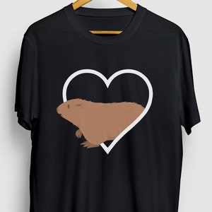 Marmot Heart Marmot Gift, Funny Zookeeper Shirt, Funny Animal T-shirt, Marmot Hoodie / Jeugd Shirt / Unisex T-shirt