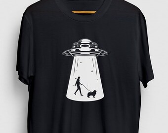 Camicia Border Collie, Collie Tee, Dog Mom Shirt, Collie UFO Alien Felpa con cappuccio / Youth Shirt / T-shirt unisex