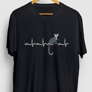 Lemur Heartbeat Lemur Gift, Funny  Zookeeper Shirt, Funny Animal tee, Lemur Hoodie / Youth Shirt / Unisex T-shirt