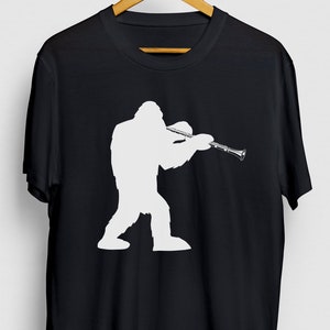 Funny Clarinet Bigfoot Clarinet Gift, Funny Orchestra Shirt, Funny Instrument tee, Clarinet Hoodie / Youth Shirt / Unisex T-shirt