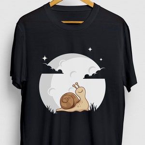 Snail Gift, Funny Slug Shirt, Funny Nature tee, Snail Shirt, Snailed Moon Hoodie / Youth Shirt / Unisex T-shirt