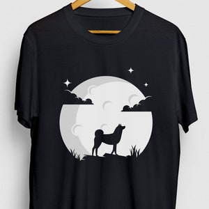 Akita Shirt, Akita Gifts, Akita Lover Gift, Akita Inu Shirt, Akita Inu Gift, Akita Moon Hoodie / Youth Shirt / Unisex T-shirt