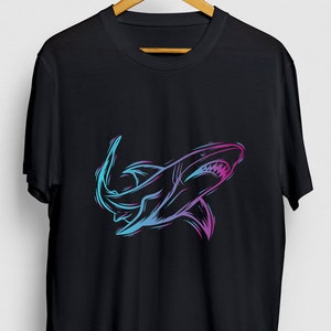 Shark Shirt, Shark Tee, Shark Gift Idea, Beach Summer Tee, Shark Vaporwave Hoodie / Youth Shirt / Unisex T-shirt