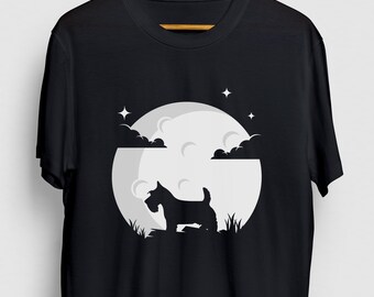 Scottish Terrier Shirt, Scottish Terrier Gift, Scottish Terrier Mama, Scottish Terrier Moon Hoodie / Youth Shirt / Unisex T-shirt