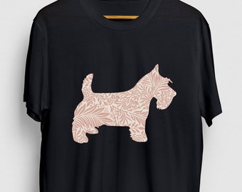 Scottish Terrier Shirt, Scottish Terrier Gift, Scottish Terrier Mama, Scottish Terrier Flower Hoodie / Youth Shirt / Unisex T-shirt